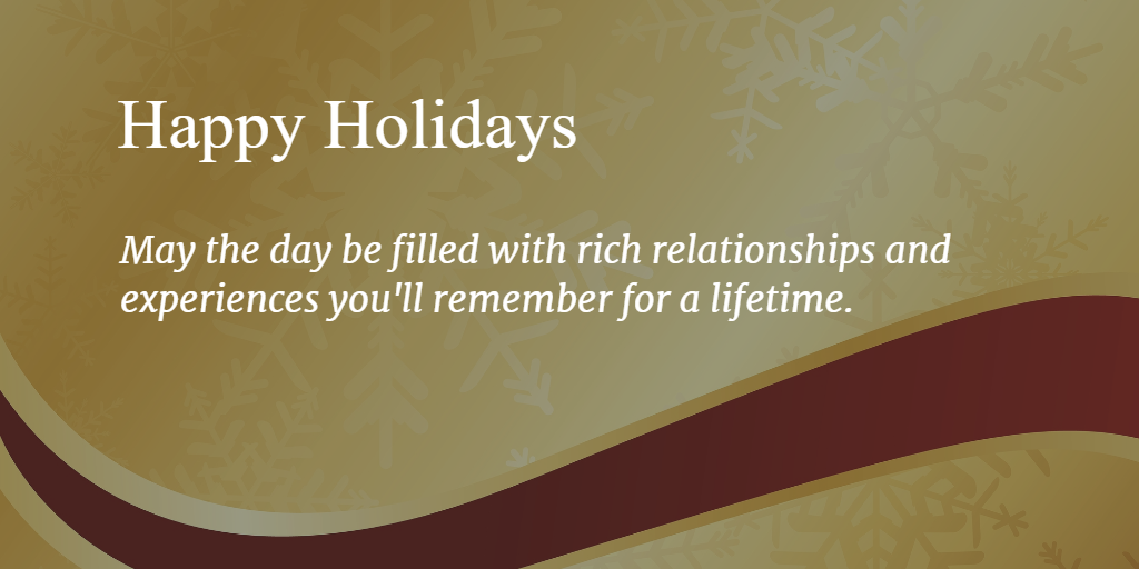 Wealth Health Happy Holidays 